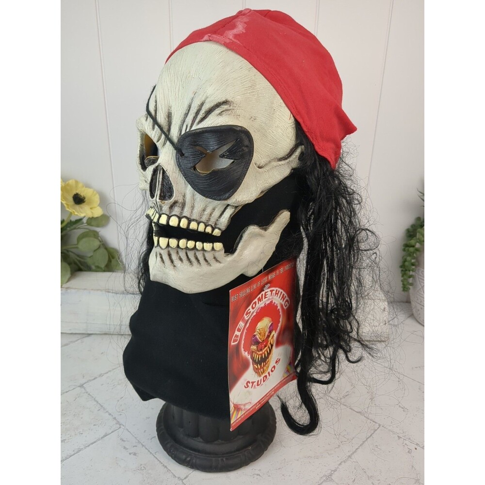 Jolly Roger Pirate Latex Mask Vintage Bill Ystrom Be Something Studios NWT